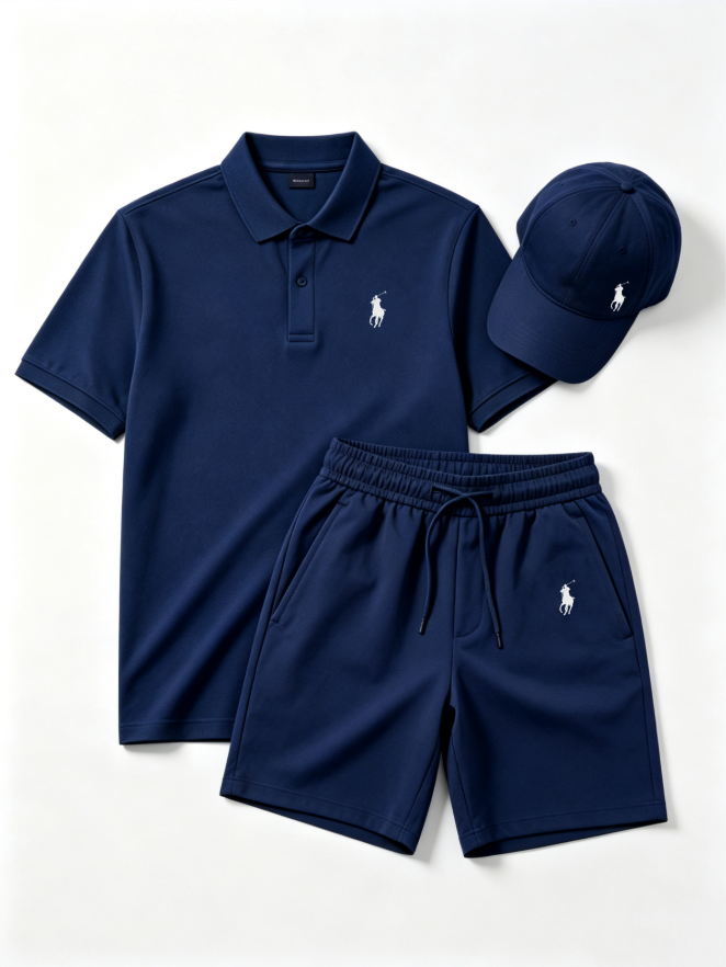 Men’s 3‑Piece Summer Polo Set
