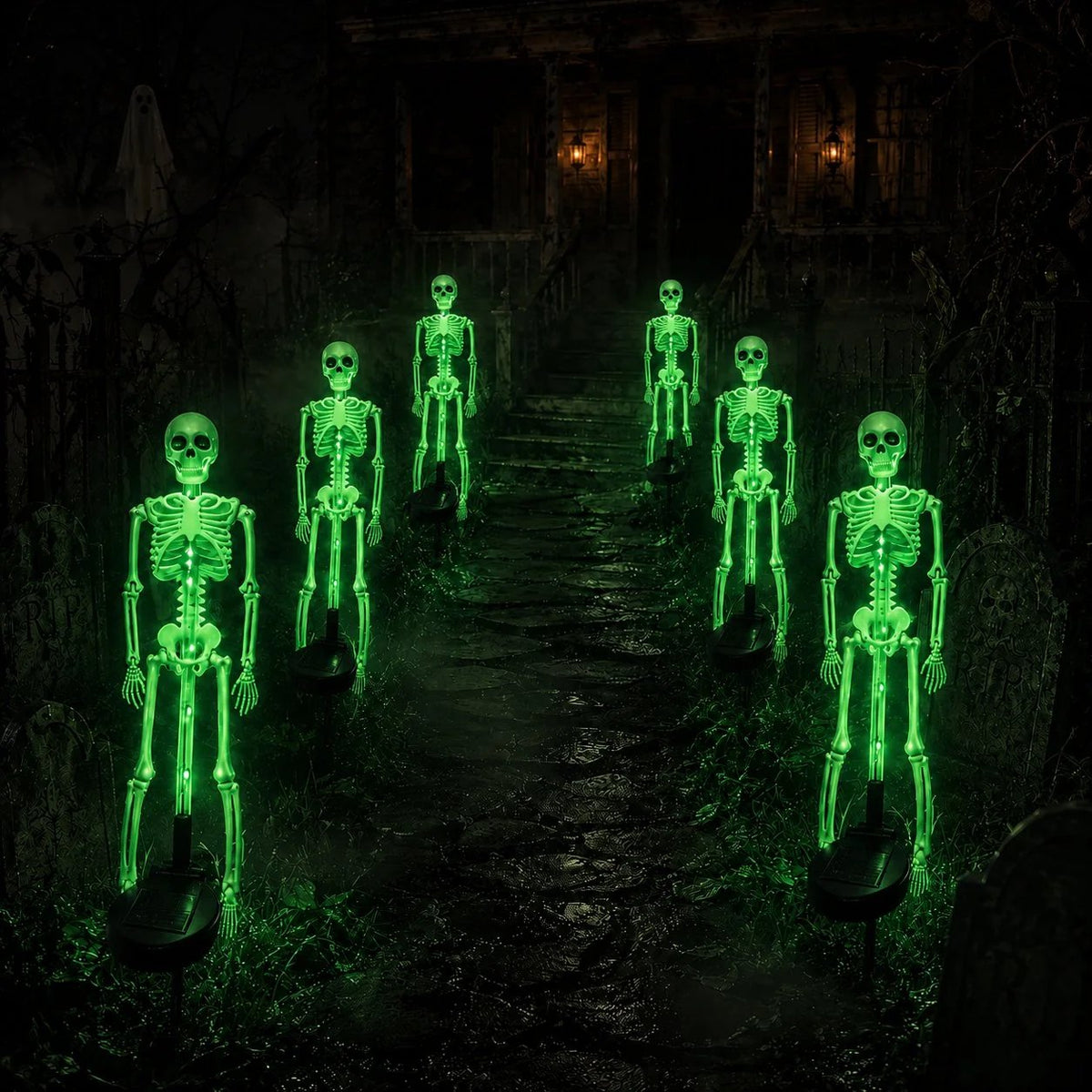 Halloween Skull Solar Garden Lights