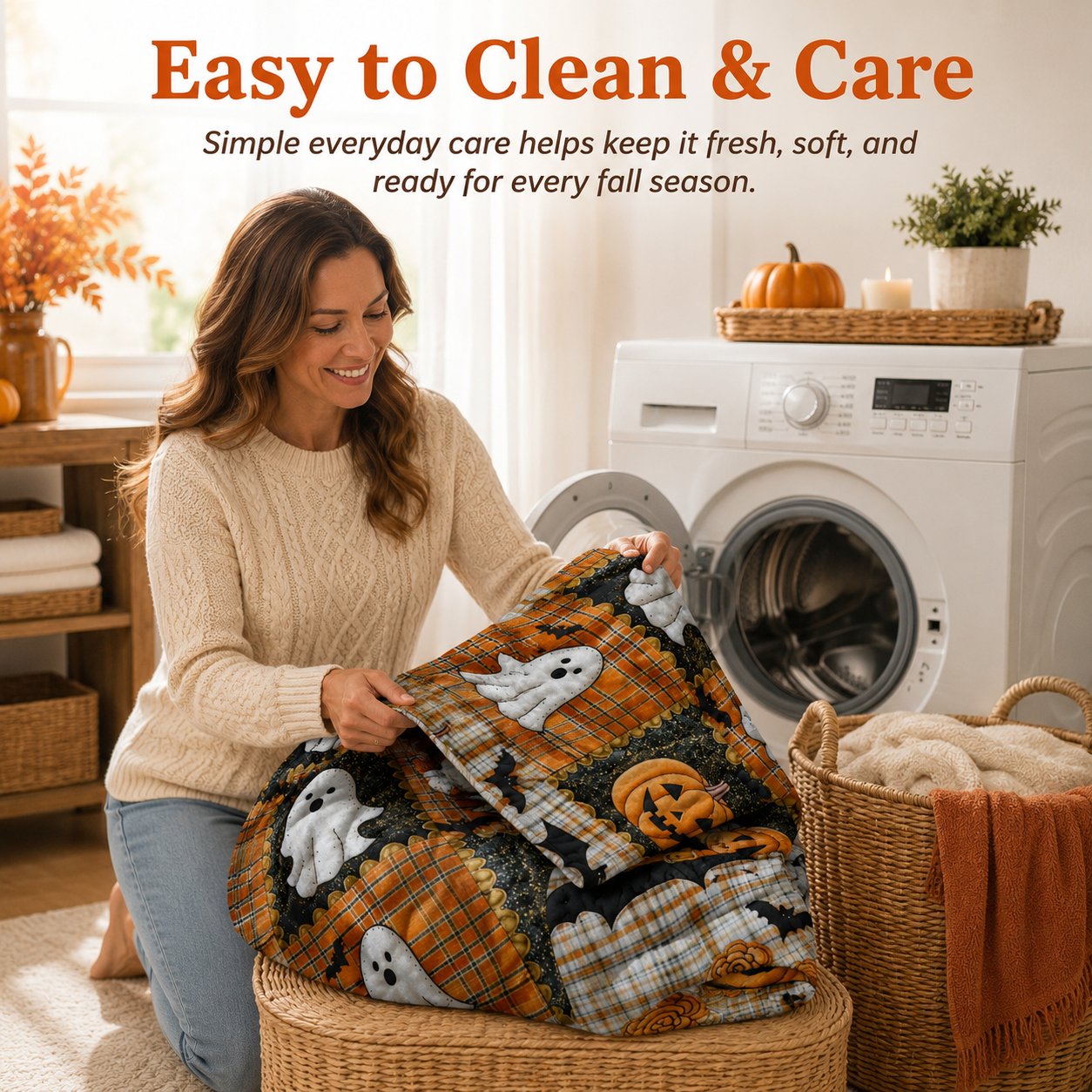Halloween Patchwork Flannel Blanket
