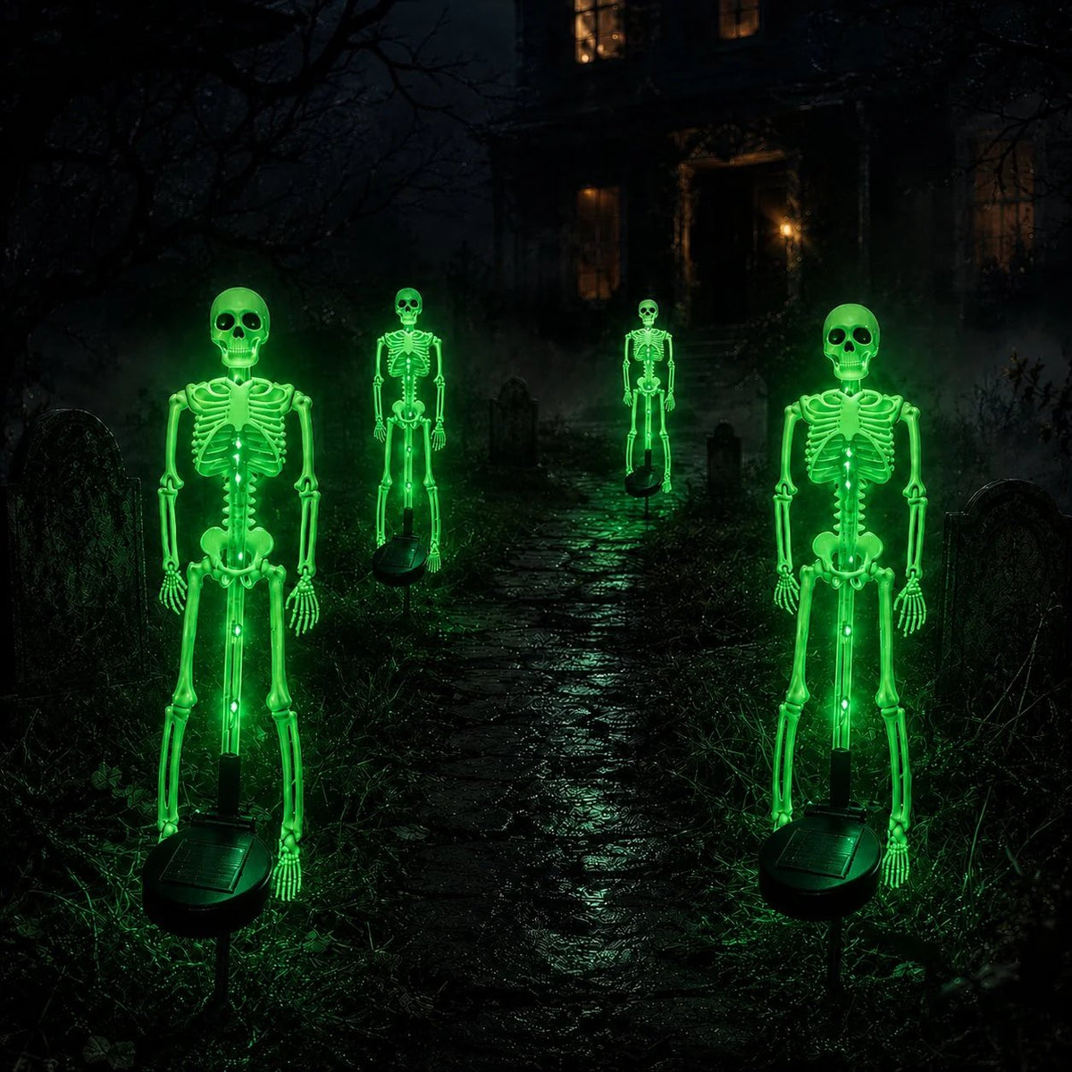 Halloween Skull Solar Garden Lights
