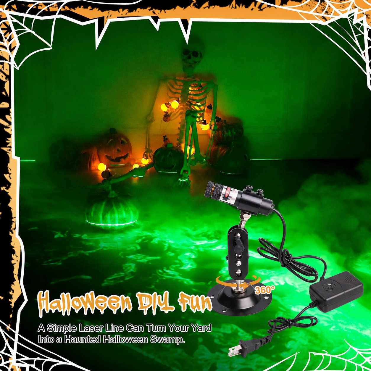Green Swamp Module _ Vertical Laser Projector for Halloween