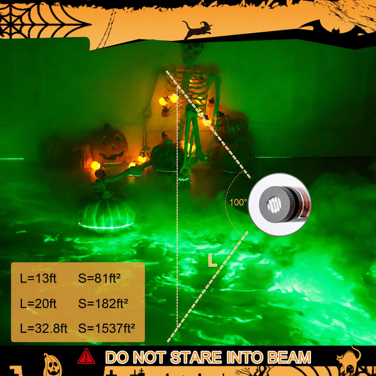Green Swamp Module _ Vertical Laser Projector for Halloween