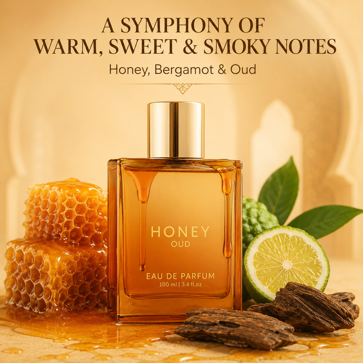 Honey Agarwood Light Perfume 100ml (3.4oz) - Focused on Enhancing Wome
