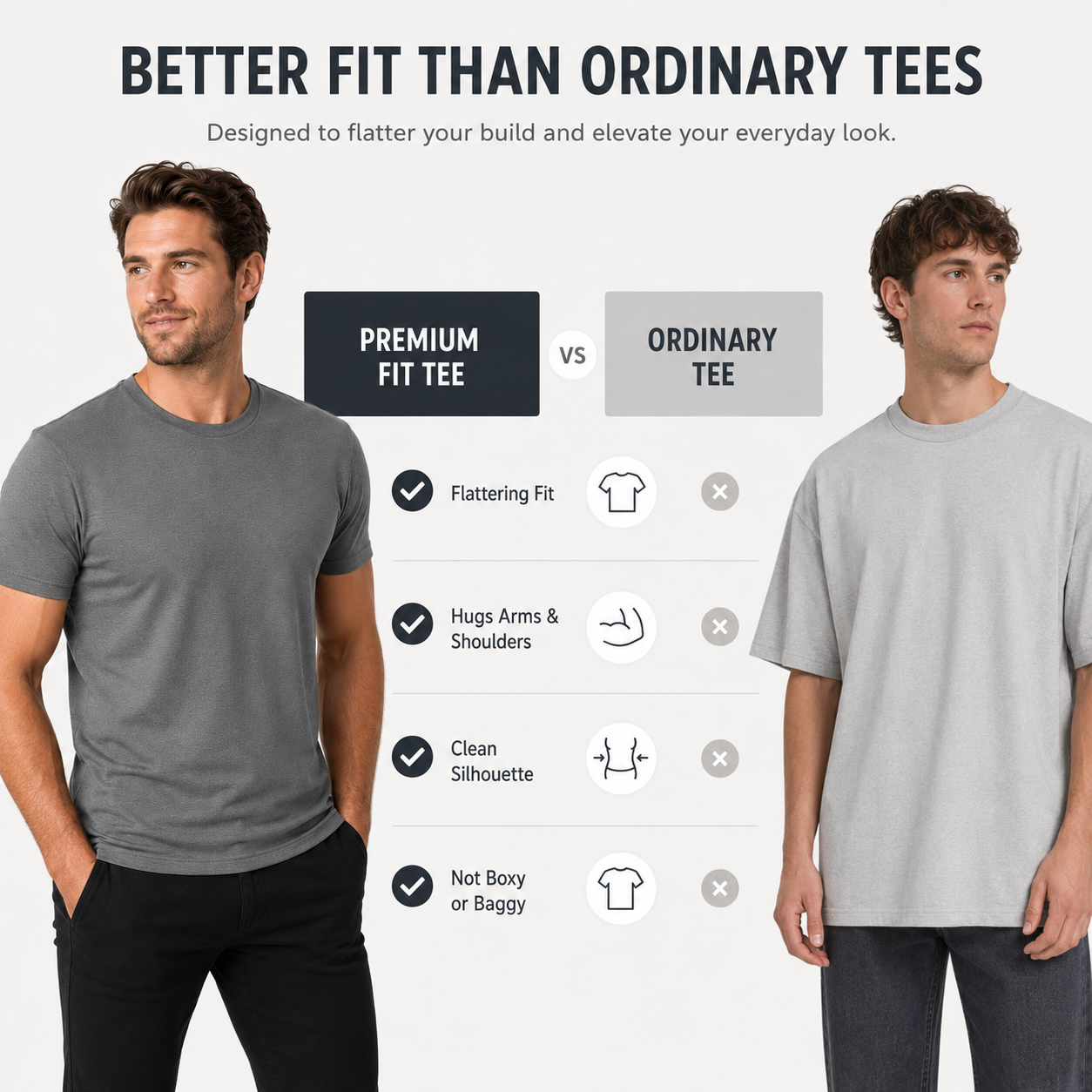 Men’s Short Sleeve Crew Neck T-Shirts