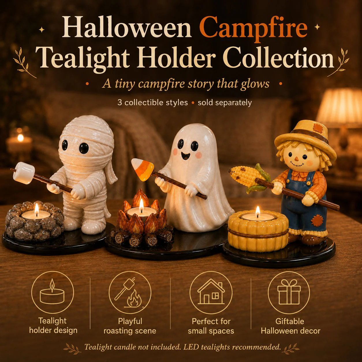 Halloween Campfire Tealight Holder