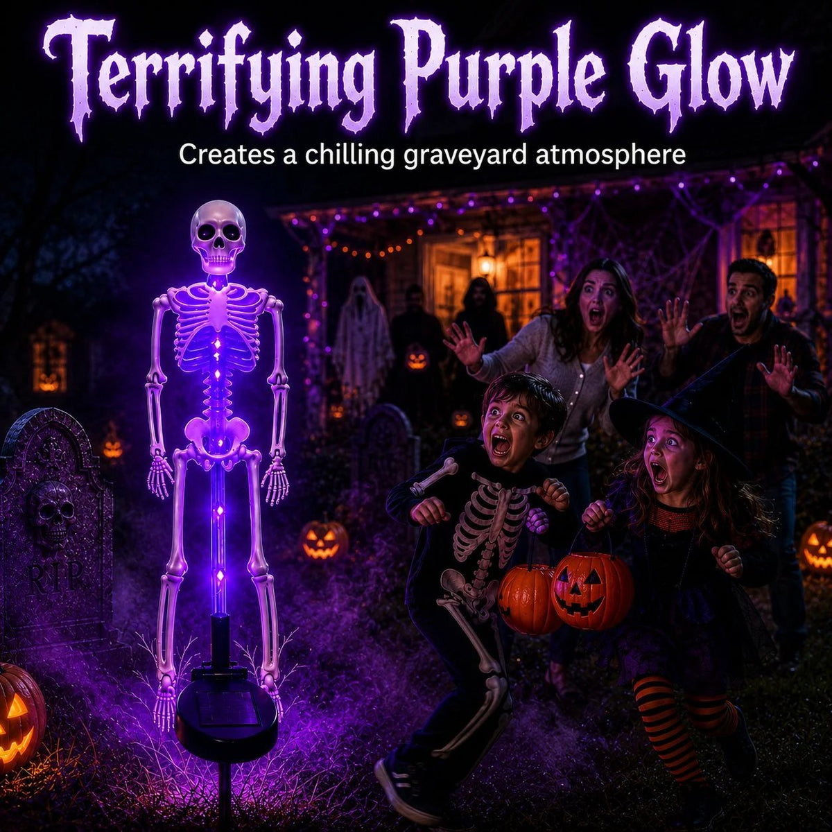 Halloween Skull Solar Garden Lights