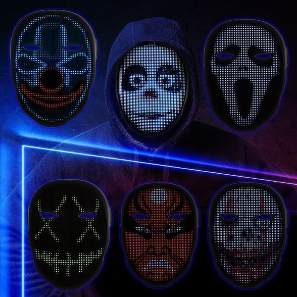 FACE TRANSFORMING LED MASK - APP CONTROLLED - RECHARGEABLE