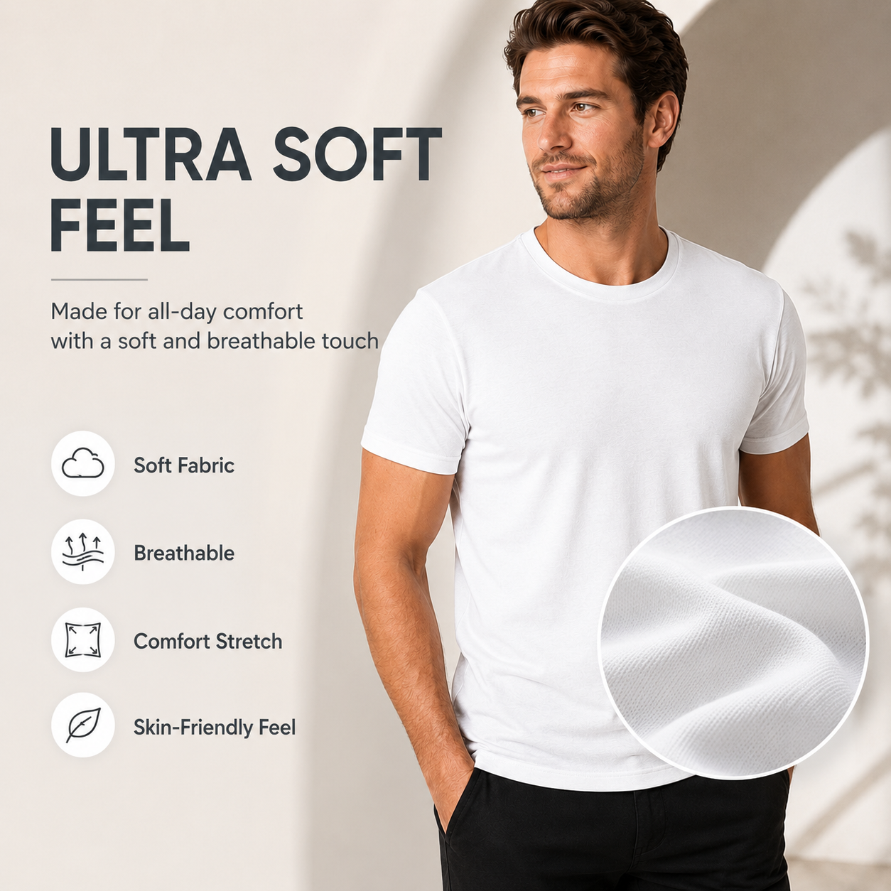 Men’s Short Sleeve Crew Neck T-Shirts