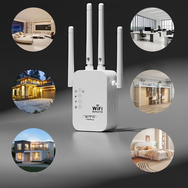 1200Mbps WiFi Extender – Covers 10,000 sq