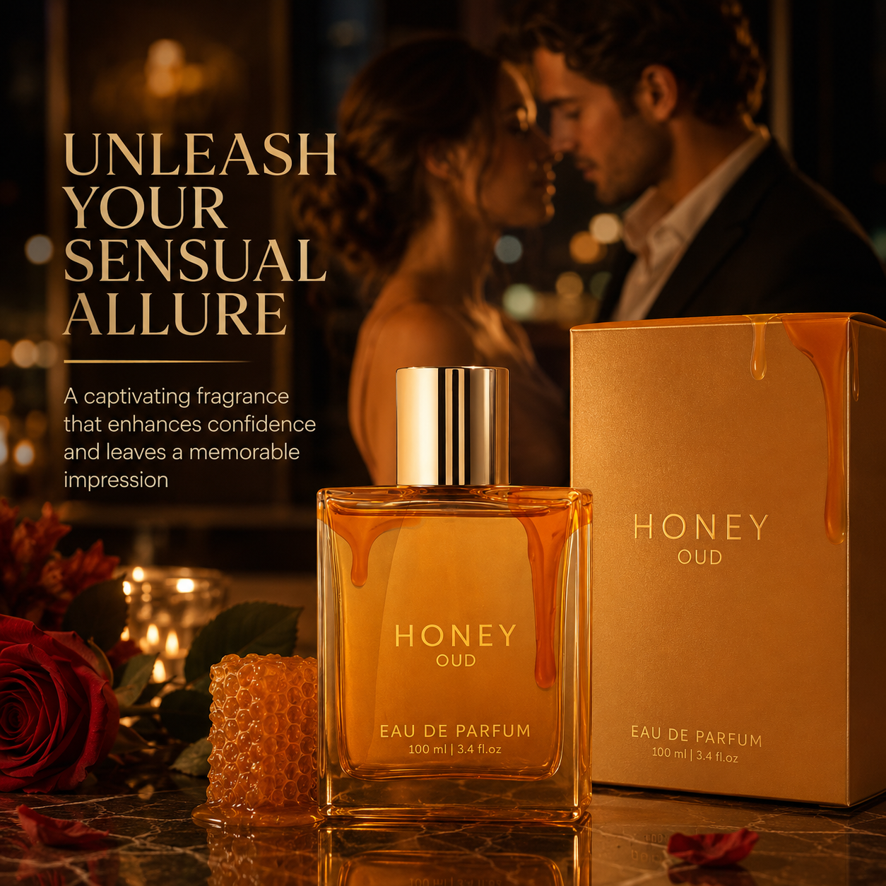 Honey Agarwood Light Perfume 100ml (3.4oz) - Focused on Enhancing Wome