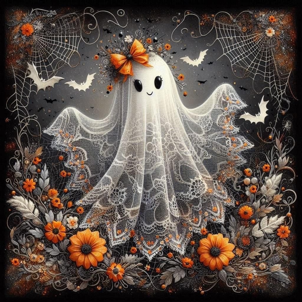 Cute Halloween Ghost DIY Diamond Painting Kit