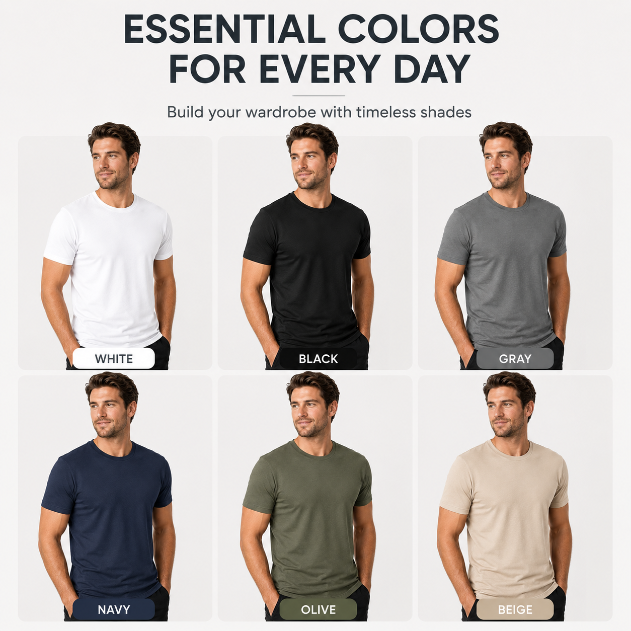 Men’s Short Sleeve Crew Neck T-Shirts