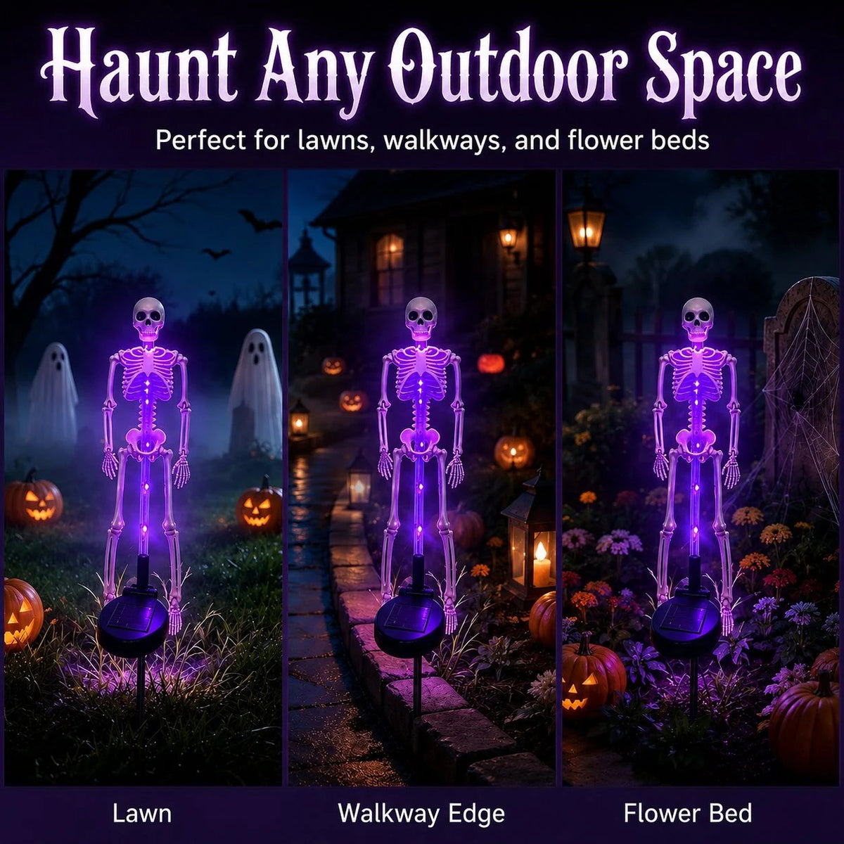 Halloween Skull Solar Garden Lights