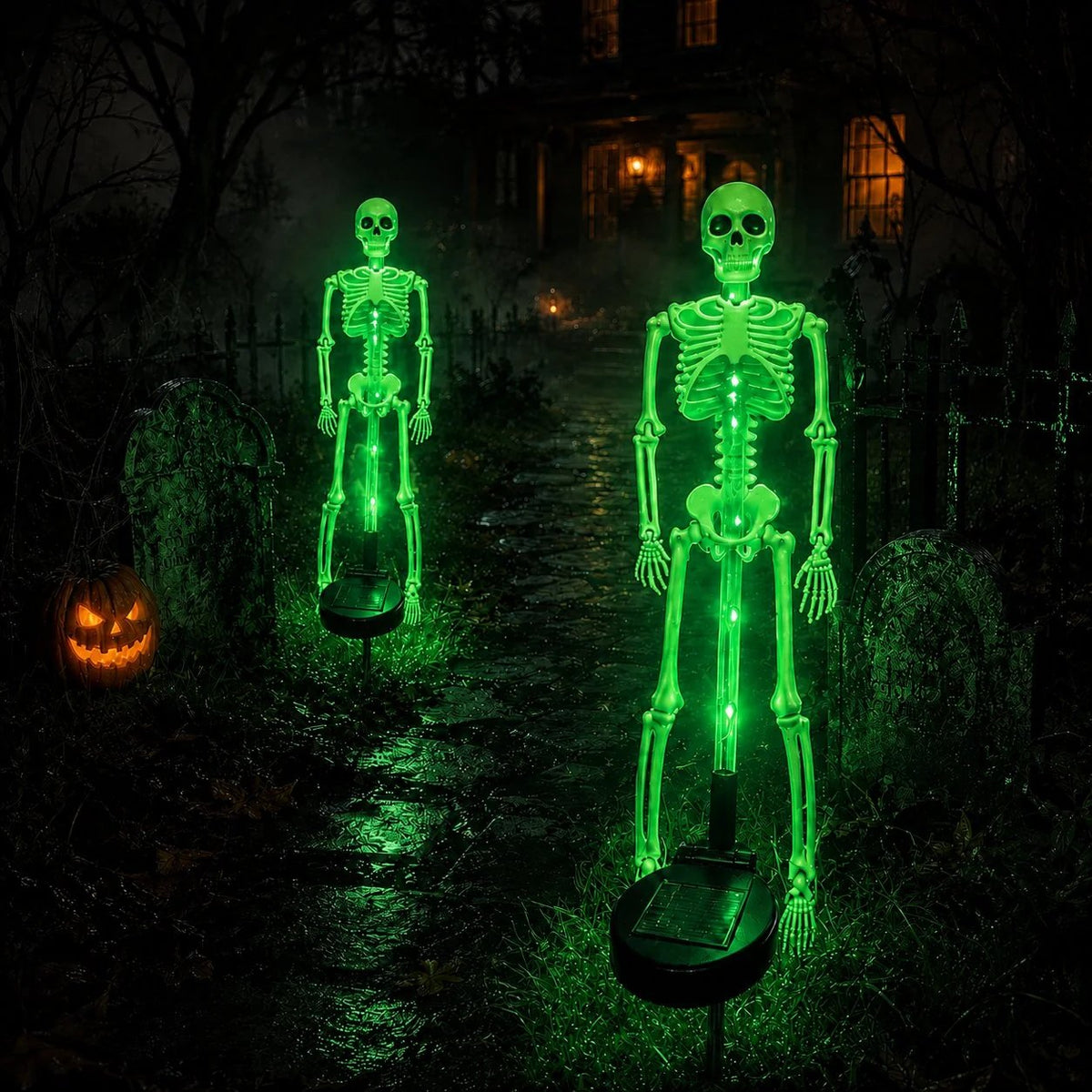 Halloween Skull Solar Garden Lights
