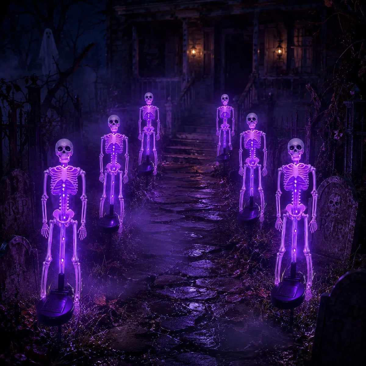 Halloween Skull Solar Garden Lights