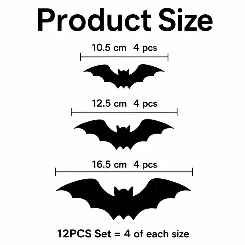 2026 Hot Sale 3D LED Bat Wall Decorations