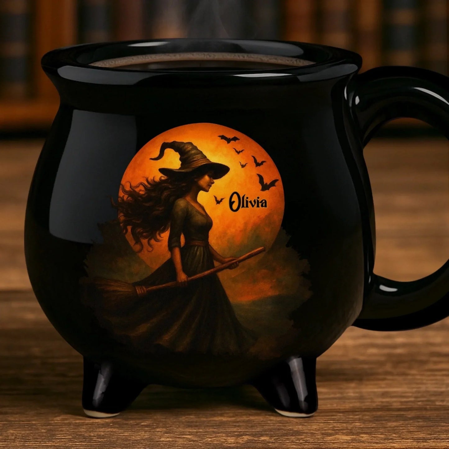 Custom Witch Cauldron Coffee Mug - Witching You A Wicked Brew