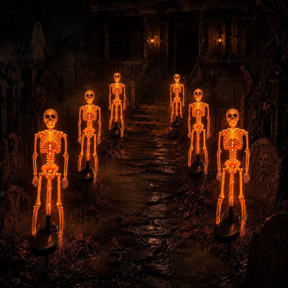 Halloween Skull Solar Garden Lights