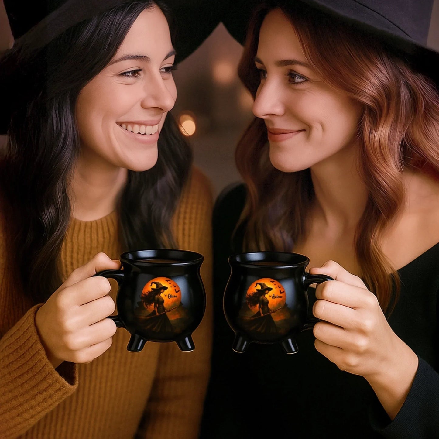 Custom Witch Cauldron Coffee Mug - Witching You A Wicked Brew