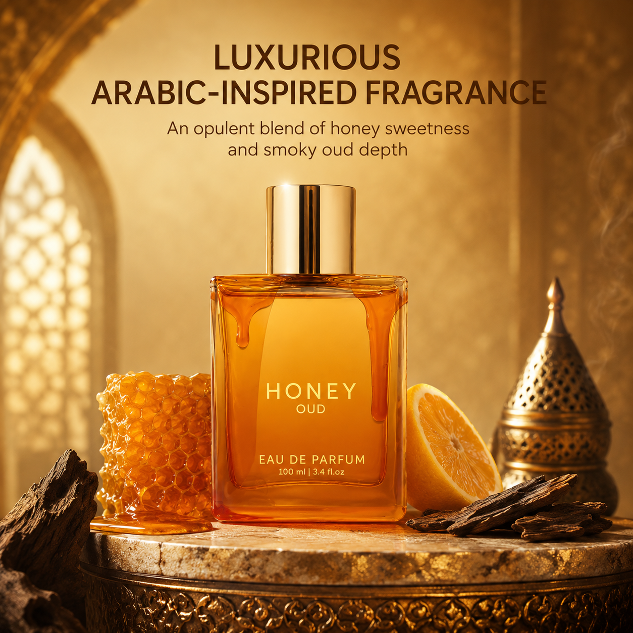 Honey Agarwood Light Perfume 100ml (3.4oz) - Focused on Enhancing Wome