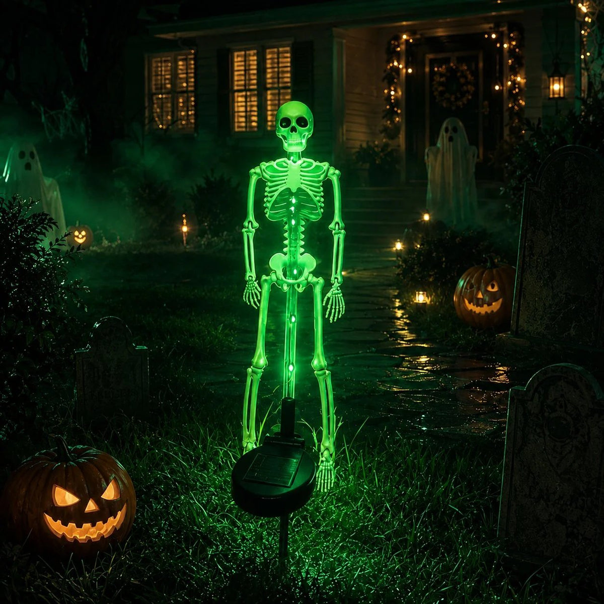 Halloween Skull Solar Garden Lights