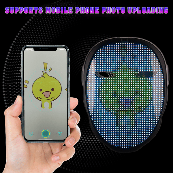 FACE TRANSFORMING LED MASK - APP CONTROLLED - RECHARGEABLE