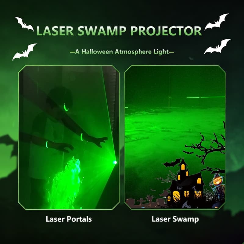 Green Swamp Module _ Vertical Laser Projector for Halloween