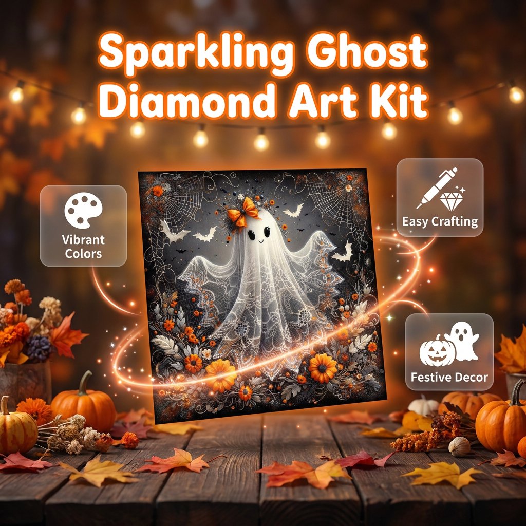 Cute Halloween Ghost DIY Diamond Painting Kit