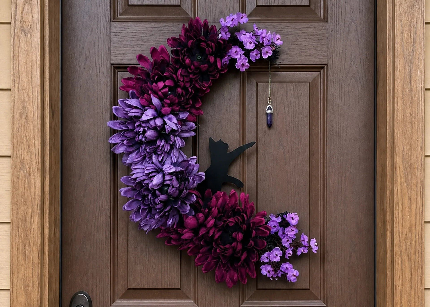 Handmade Halloween Cat Wreath