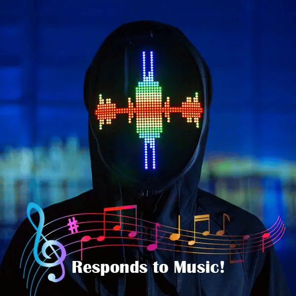 FACE TRANSFORMING LED MASK - APP CONTROLLED - RECHARGEABLE