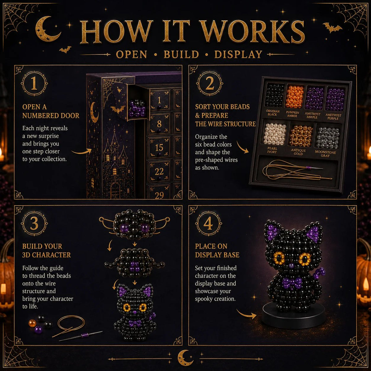 Hollowmoon 31-Night Jewel-Bead Countdown Calendar