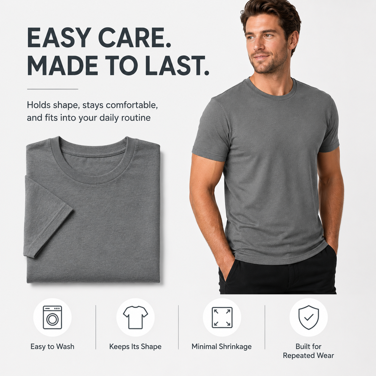 Men’s Short Sleeve Crew Neck T-Shirts
