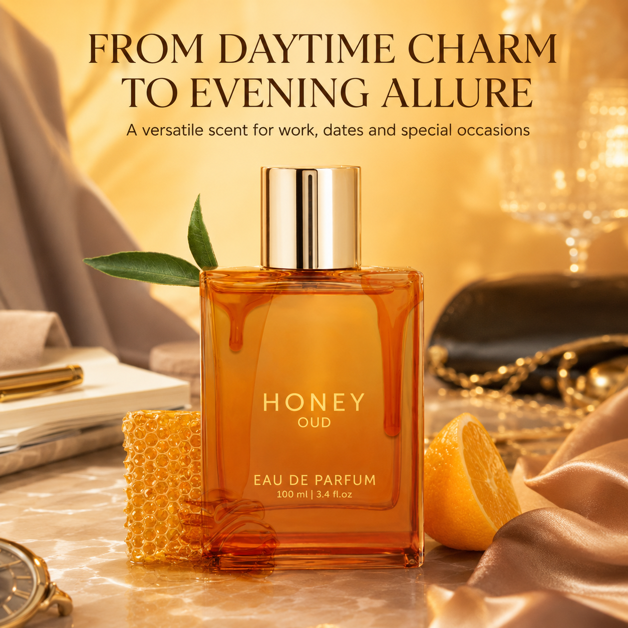 Honey Agarwood Light Perfume 100ml (3.4oz) - Focused on Enhancing Wome