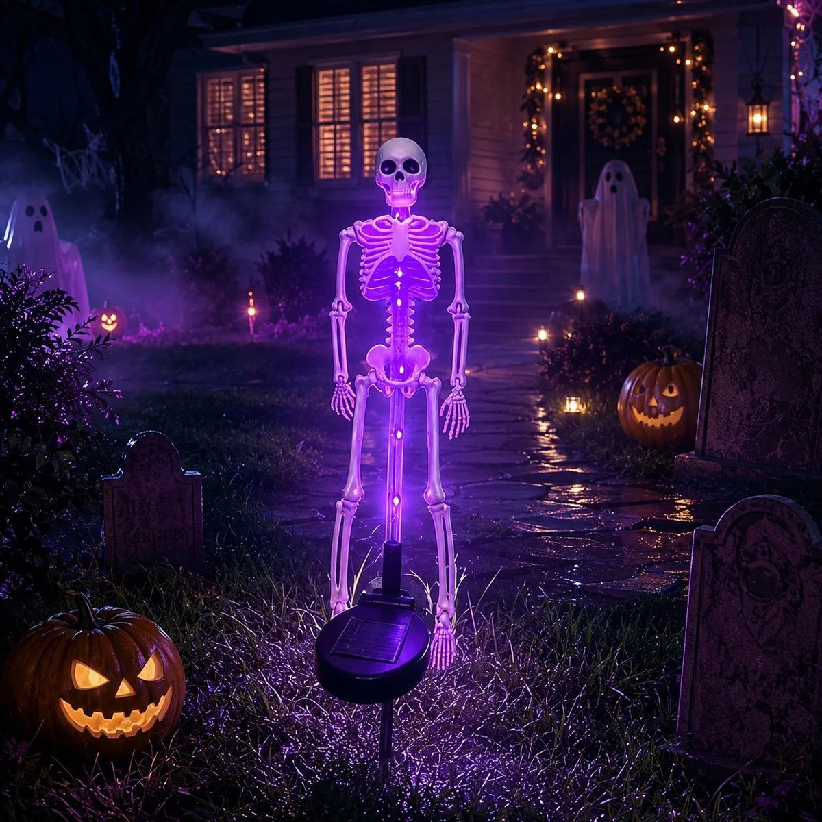 Halloween Skull Solar Garden Lights