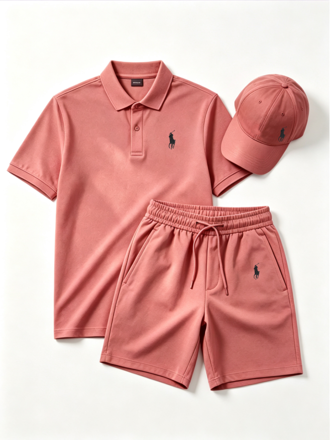Men’s 3‑Piece Summer Polo Set