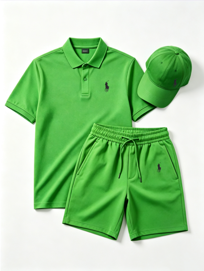Men’s 3‑Piece Summer Polo Set
