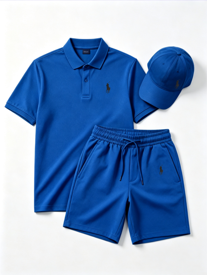 Men’s 3‑Piece Summer Polo Set