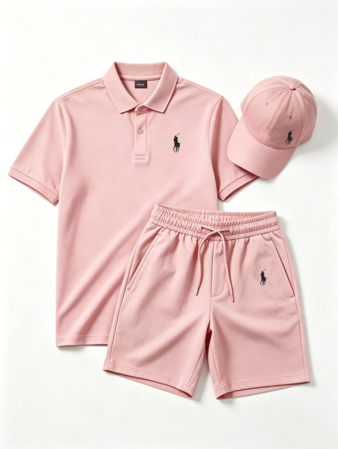 Men’s 3‑Piece Summer Polo Set