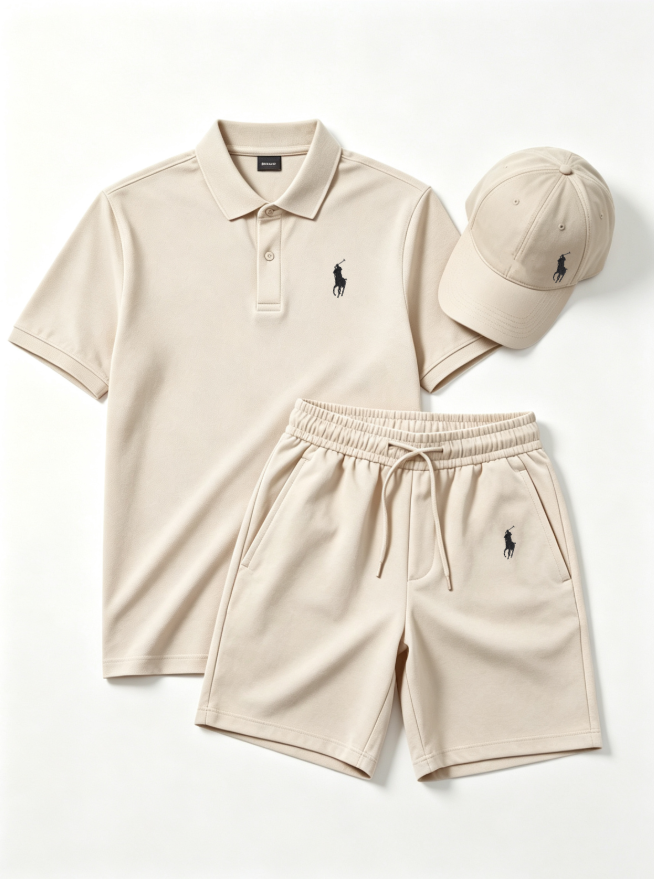 Men’s 3‑Piece Summer Polo Set