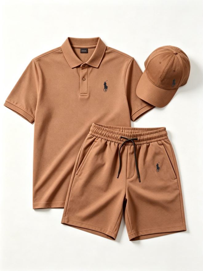 Men’s 3‑Piece Summer Polo Set