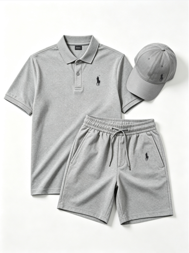 Men’s 3‑Piece Summer Polo Set