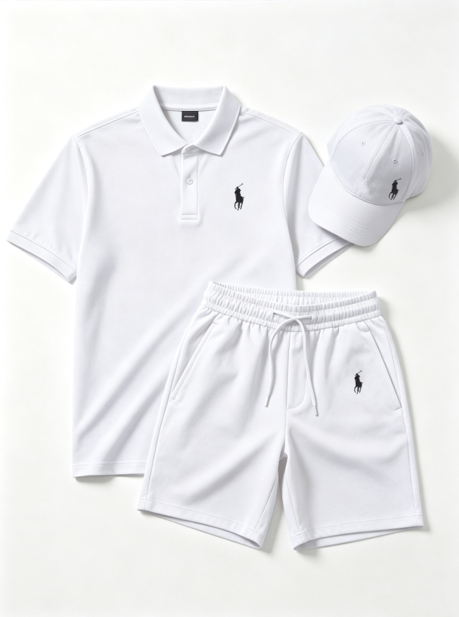 Men’s 3‑Piece Summer Polo Set