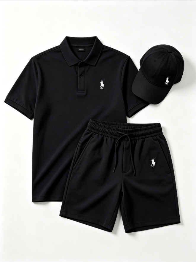 Men’s 3‑Piece Summer Polo Set