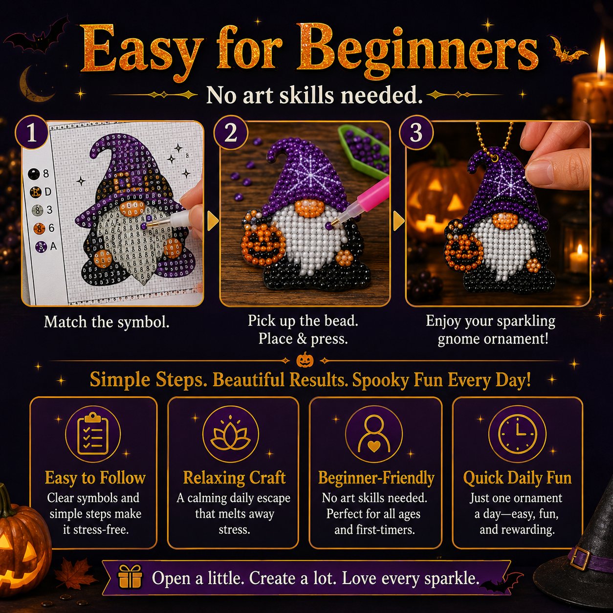 31 Days of Gnome Surprises Halloween Diamond Painting Advent Calendar