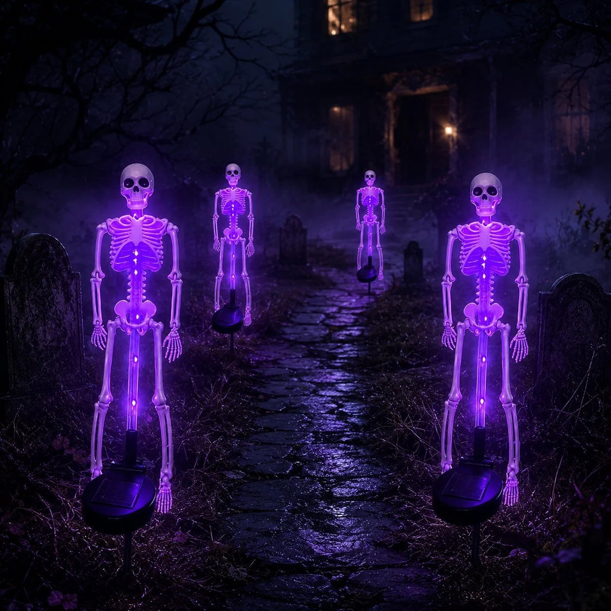 Halloween Skull Solar Garden Lights