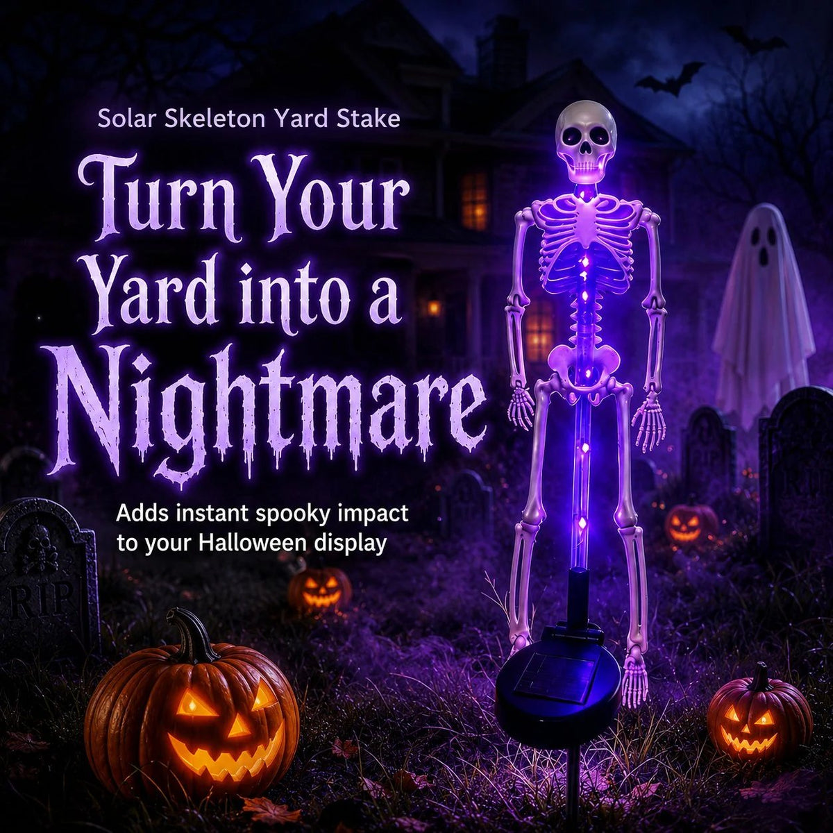 Halloween Skull Solar Garden Lights