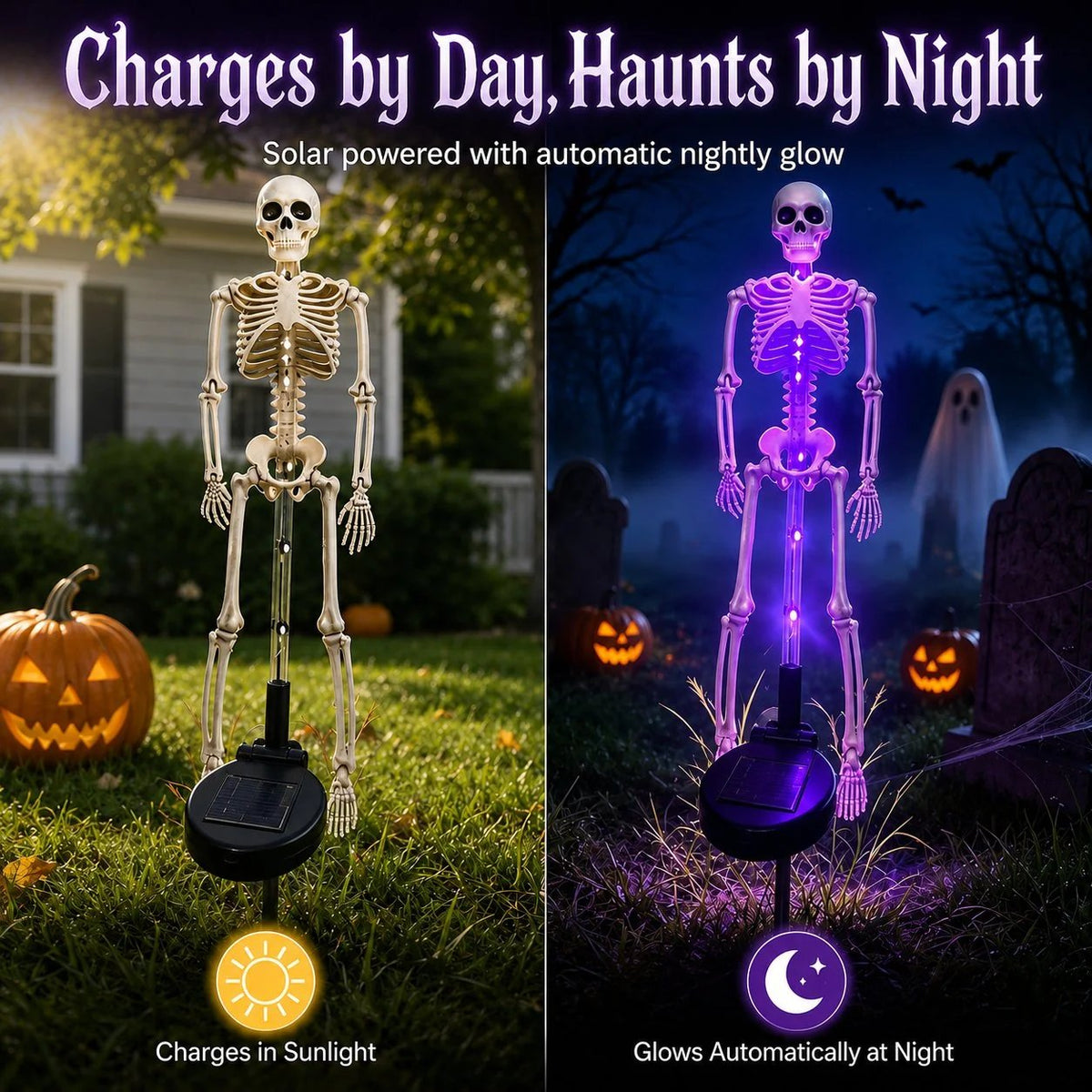 Halloween Skull Solar Garden Lights