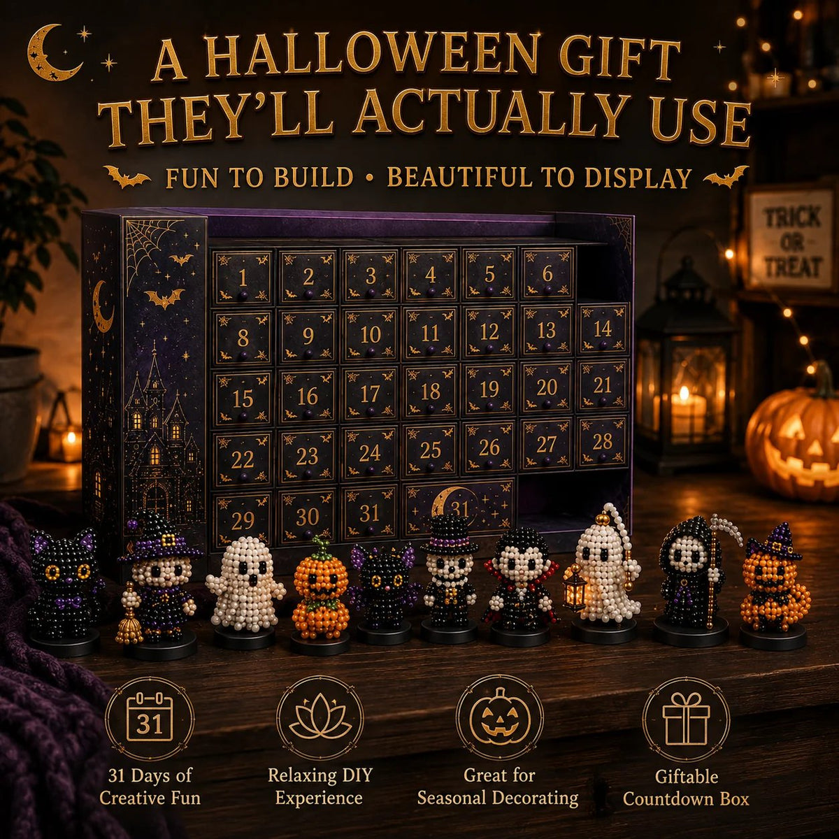 Hollowmoon 31-Night Jewel-Bead Countdown Calendar