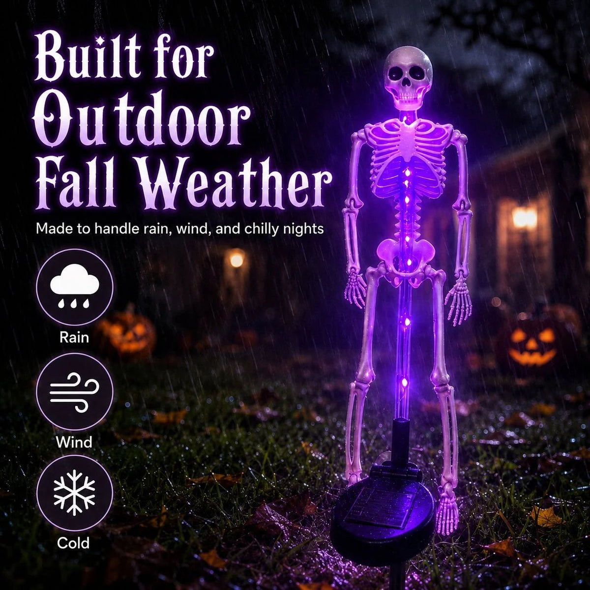 Halloween Skull Solar Garden Lights