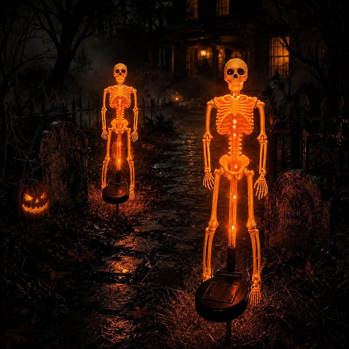Halloween Skull Solar Garden Lights